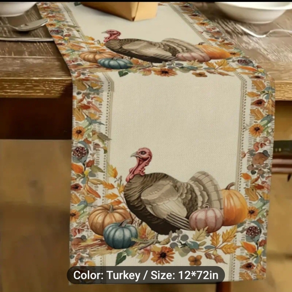 unbranded Other - New Fall Turkey Table Runner 13x72